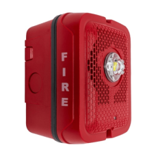 Bocina con Lámpara Estroboscópica para Exterior, con Configuración Estroboscópica Seleccionable, Color Rojo Bocina con Lámpara Estroboscópica para Exterior, con Configuración Estroboscópica Seleccionable, Color Rojo