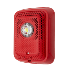 Bocina con Lámpara Estroboscópica, Montaje en Pared, Color Rojo, Nuevo Diseño Moderno y Elegante y Menor Consumo de Corriente Bocina con Lámpara Estroboscópica, Montaje en Pared, Color Rojo, Nuevo Diseño Moderno y Elegante y Menor Consumo de Corriente