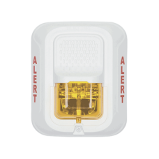 Lámpara Estroboscópica Color Blanco, para Notificación de Alerta, Montaje en Pared, Lente Estroboscópico Color Ámbar, Candelas Seleccionables