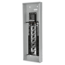 Centro de carga trifásico ES de 42 espacios, 120/240vca, Barra de aluminio, Nema 1, uso interior. Incluye tapa.