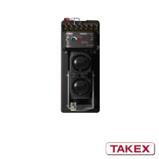 Barrera de 2 haces, con una sola frecuencia, con Protección de 20 m en Exterior y 40 m en Interior.