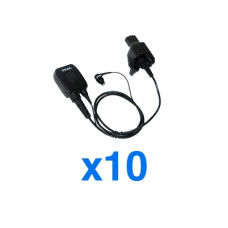 Kit de 10 micrófonos audífonos para Motorola HT1000/XTS1500/XTS200/XTS300/XTS5000/MTX838