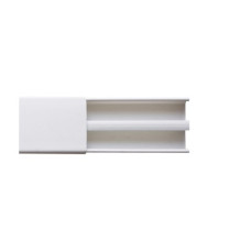 Canaleta Blanca 2 Vias, 43x16mm de 2.5mts. Canaleta Blanca 2 Vias, 43x16mm de 2.5mts.