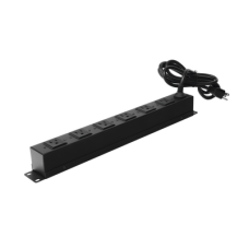 Tomacorriente multiple horizontal para rack de 19in, 6 contactos (THE0040092001001)