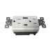 Contacto Dúplex con puertos USB Tipo A y C, 15 A, 100 - 240 V, USB 5 V, Incluye la Placa.