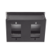 Caja Universal Vacía de 2 Módulos para Instalación en Escritorio (Voz, Datos, Video, Contactos Eléctricos), (No Incluye Accesorios) Caja Universal Vacía de 2 Módulos para Instalación en Escritorio (Voz, Datos, Video, Contactos Eléctricos), (No Incluye Accesorios)