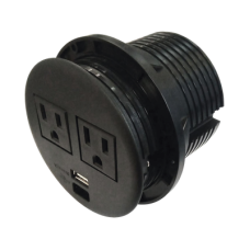 Multicontactos Empotrable Doble/ USB A & C, Color Negro, No Incluye Cable de Poder (11000-83604)
