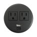 Multicontactos Empotrable Doble/ USB A & C, Color Negro, No Incluye Cable de Poder (11000-83604)