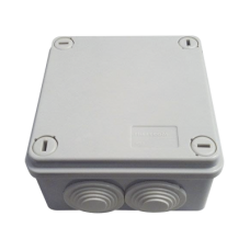 Caja Tipo Estanca IP55, con 6 Entradas, Tapa y Tornillo de Vuelta de 1/4, 100 x 100 x 50 mm (3.94 x 3.94 x 1.97 Pulgadas), Color Gris Caja Tipo Estanca IP55, con 6 Entradas, Tapa y Tornillo de Vuelta de 1/4, 100 x 100 x 50 mm (3.94 x 3.94 x 1.97 Pulgadas), Color Gris