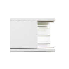 Canaleta con tapa en color aluminio, de PVC auto extinguible, 100 x 52 tramo 2.5m Canaleta con tapa en color aluminio, de PVC auto extinguible, 100 x 52 tramo 2.5m