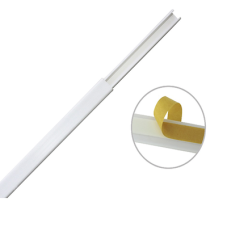 Canaleta color blanco de PVC auto extinguible, de una vía, 12 x 8 mm tramo de 6 pies con cinta adhesiva (5000-21252) Canaleta color blanco de PVC auto extinguible, de una vía, 12 x 8 mm tramo de 6 pies con cinta adhesiva (5000-21252)