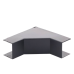 Esquinero Interior Color Negro de PVC Auto Axtinguible, Para Canaleta TMK-1720-N-CC (5220-02003)