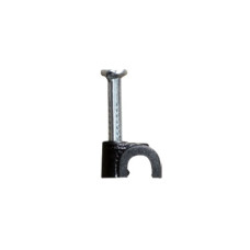 Grapa para cable redondo de 4mm color negro (100Pzs) (3301-01300)