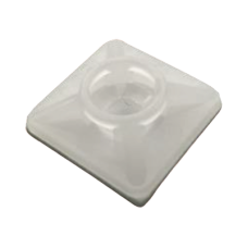 Base Autoadherible para Cinchos Práctica y Eficiente para la Organización y Fijación de Cables, Fabricada en Nylon Resistente y de Color Natural con una Medida de 19x19 mm, Paquete con 100 Piezas (4210-00001)