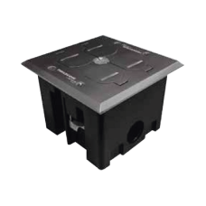 Caja de Piso con Tapa Abatible de Aluminio para| Energía + Voz/Datos para uso en Interior