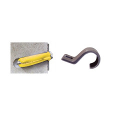 Kit de 12 grapas, 12 taquetes y 12 tornillos para sujetar conductores redondos o tubo en muro (2103-07240) 