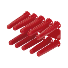 Taquete de 1/4  plástico paquete de 100 piezas para fijar objetos con tornillo en muros y techos de concreto o superficies sólidas, compatible con tornillo TH10X de 10 x 1 1/2