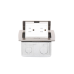 Mini Caja de Piso Rectangular en Acero Inoxidable con 2 Contactos Eléctricos (11000-21201)