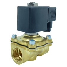 Válvula de Diafragma de Elevación Directa / Latón / NC 2 Posiciones 2 Puertos / G3/4 / 0-10 Bar / Orificio 20 mm / Rango Temperatura -10 a 80°C / DC 24V