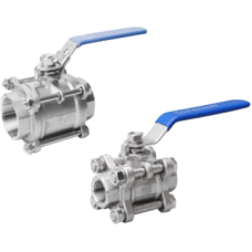 Válvula de Bola 3 Piezas Acero Inoxidable / Presión 1000 WOG / Material SS304 / Conexión Neumática / Marca Titan Válvula de Bola 3 Piezas Acero Inoxidable / Presión 1000 WOG / Material SS304 / Conexión Neumática / Marca Titan