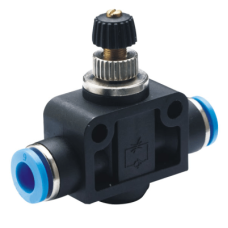 Controlador de Velocidad Neumático / Unión Recta / Diámetro Exterior Tubo 6 mm / Aplicación Industrial Controlador de Velocidad Neumático / Unión Recta / Diámetro Exterior Tubo 6 mm / Aplicación Industrial