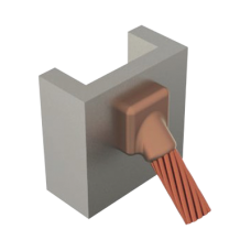 Molde para soldadura Exotermica de superficie Vertical a cable 1/0 Awg en 45 Grados