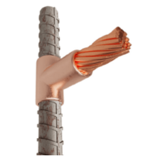 Molde para Soldadura exotemica para cable Horizontal cal. 4/0 a Varilla Corrugada Vertical de 1/2