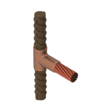 Molde para Soldadura exotemica para cable Horizontal cal. 2/0 a Varilla Corrugada Vertical de 5/8