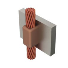 Molde para soldadura exotermica cable de paso vertical cal.4/0 a Placa Vertical.