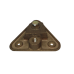 Base Triangular para Punta Pararrayo Maciza. 