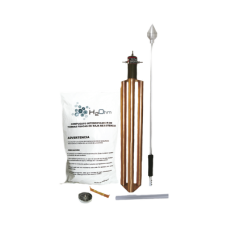 Punta Pararrayos en acero inoxidable para 80 m de Diámetro de Protección con Electrodo y Mejorador de Terreno.