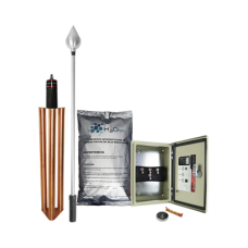 Kit de Pararrayo con Punta en Acero Inoxidable con Diámetro de Protección de 160 metros. 