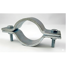 Abrazadera Doble Omega, fabricada en Acero para instalación de mástil de 2