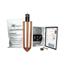 Electrodo de puesta a tierra de 400 A con  Filtro y Compuesto H2Ohm.