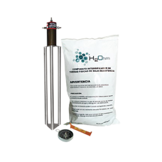 Kit Antivandalico de puesta a tierra de 45 A con Electrodo, Acoplador en Filtro y Compuesto H2Ohm.