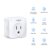 Mini tomacorriente inteligente Wi-Fi, 100 - 120V~, 50/60Hz, 15.0A, compatible con Amazon Alexa y Google Assistant, color blanco.