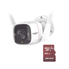 Kit de Cámara IP Wi-Fi / Incluye 1 Pieza Modelo TAPO-C320WS  /  Utiliza La App Tapo / 1 Memoria Micro SD Modelo Mod  HS-TF-E1/64G