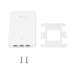 Punto de acceso Omada doble banda 802.11ac, PoE 802.3af/at, MU-MIMO, MIMO 2x2 diseño placa de pared con tres puertos adicionales, soporta hasta 100 clientes.