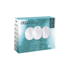 Kit 3 Routers Inalámbricos MESH Interior para Hogar / Doble Banda Wi-Fi 5 AC1300 Mbps / 2 Puerto Gigabit WAN/LAN / 4 Antenas Internas / Administración Mediante la App Deco (iOS, Android) / Protección HomeCare