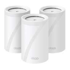 KIT 3 Routers Inalámbrico MESH Interior para Hogar / Triple Banda Wi-Fi 7 BE9300 Mbps / 2 Puerto 2.5 Gigabit WAN/LAN / 4 Antenas Internas / Operación Multi-Link MLO / Administración Mediante la App Deco (iOS, Android) / HomeShield
