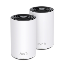 Kit 2 Routers Inalámbricos MESH Interior para Hogar / Doble Banda Wi-Fi 6E AX5400 Mbps / 3 Puerto Gigabit WAN/LAN / 4 Antenas Internas / Administración Mediante la App Deco (iOS, Android) / Protección HomeShield