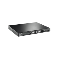 Switch JetStream PoE+ administrable Capa 2, 24 puertos 10/100/1000 Mbps + 4 puertos SFP 384 W