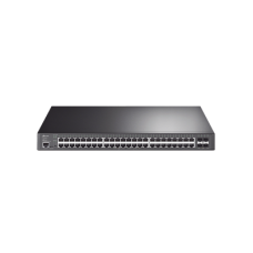 Switch L2+ Omada PoE+ / 48 Puertos PoE+ 10/100/1000 Mbps / 4 Puertos SFP+ 10G / 2 Puertos Consola (RJ45 y microUSB) / Administración Centralizada Omada o Stand-Alone / Multicast IGMP / Calidad de Servicio / Presupuesto PoE 500W / Montaje en Rack