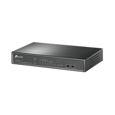 Switch PoE No Administrable de Escritorio / 8 puertos 10/100 Mbps / 4 puertos PoE af / Presupuesto 41 W / Modo extensor PoE hasta 250 metros / Calidad video prioritaria