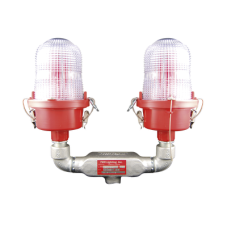 Lámpara de Obstrucción Roja Certificada/ Luz Fija Tipo L-810 Doble LED/ 120 - 240 Vca/ Luz Infraroja