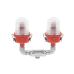 Lámpara de Obstrucción Roja Certificada/ Luz Fija Tipo L-810 Doble LED/ 120 - 240 Vca/ Luz Infraroja