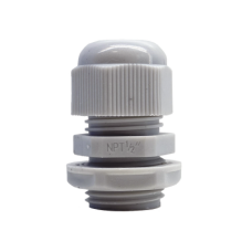 Conector Plástico Blanco Tipo Glándula para Rosca NPT 1/2 Conector Plástico Blanco Tipo Glándula para Rosca NPT 1/2