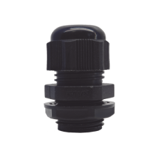 Conector Plástico Negro Tipo Glándula para Rosca NPT 1/2