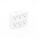 Multicontacto para pared con 6 contactos color blanco,125 V /15 A