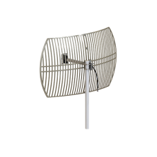Antena Rejilla direccional, Ganancia 24 dBi, Dimensiones (90 x 60 x 38 cm), rango de frecuencia (2300-2500 MHz).